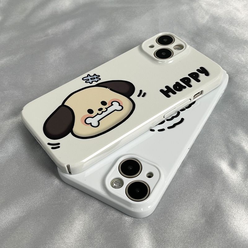 Ốp Điện Thoại Cứng Hình Chú Chó Trắng Đầu To Cho Iphone 8 / 11 7 xs 14pro max 13 / 12 / VJGM