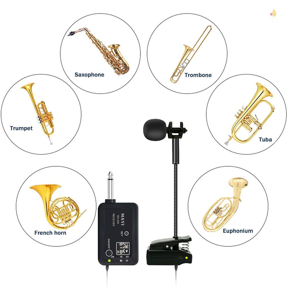 Bộ Thiết Bị Nhận Tín Hiệu Micro Không Dây UHF Chuyên Dụng Cho Kèn Trumpet Trumbone