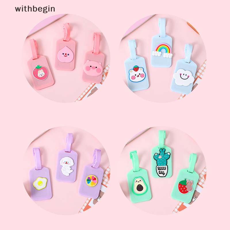 1 Thẻ Ghi Thông Tin Hành Lý Bằng Nhựa Pvc Chống Nước In Họa Tiết Hoạt Hình Sáng Tạo Cho Nam &amp; Nữ