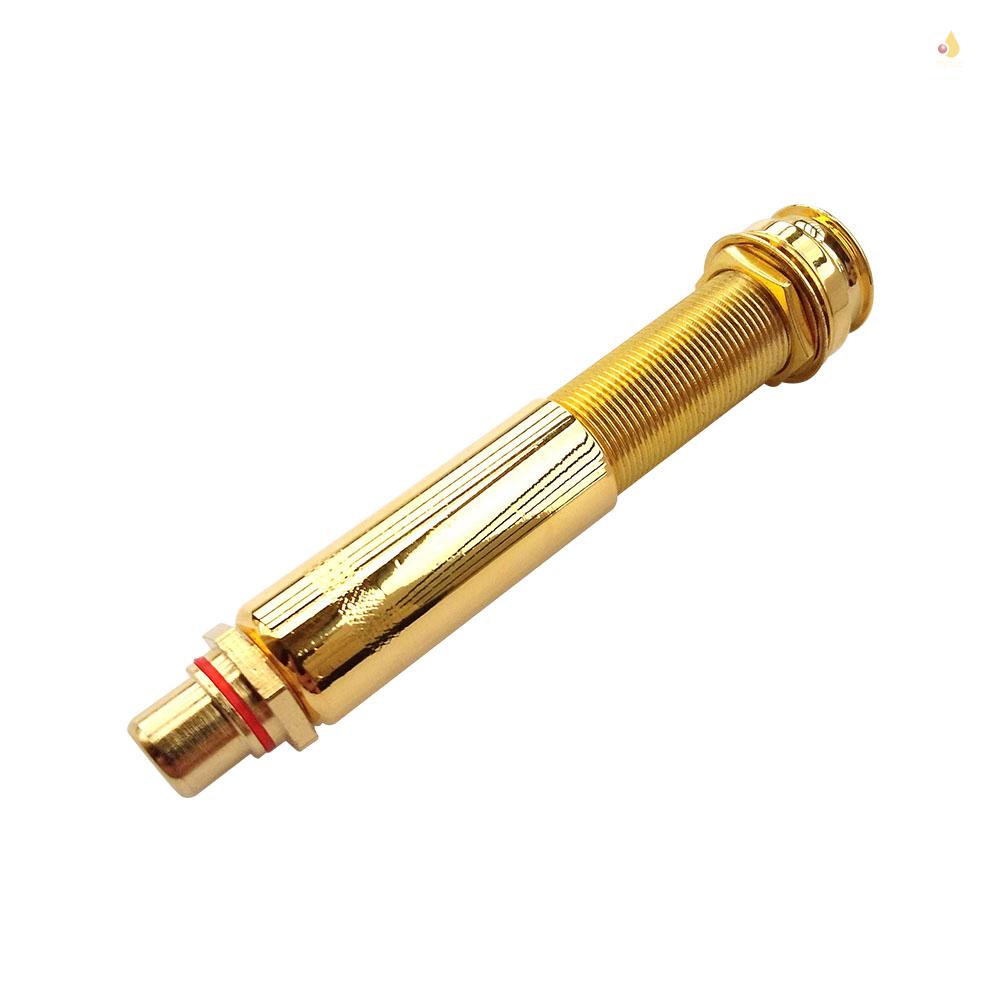 Đầu Nối Pickup Đuôi Ngựa Đàn Guitar Bằng Chất Liệu Đồng Mạ Vàng 6.35mm Female Sang RCA Female