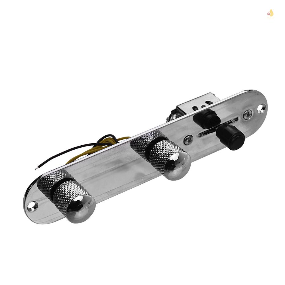 Bảng Điều Khiển + Núm Vặn Thay Thế Màu Bạc Cho Đàn Guitar
