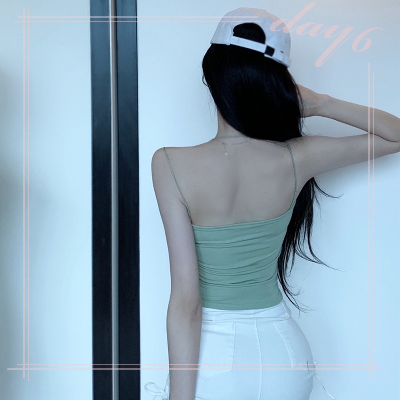 Áo Croptop Sát Nách Màu Sắc Đơn Giản Cho Nữ