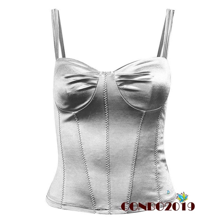 Áo Hai Dây Hở Lưng Màu Trơn Dáng Ôm Thời Trang Mùa Hè Cho Nữ