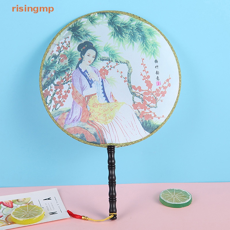 [risingmp] Quạt Cầm Tay Bằng Lụa Họa Tiết Hoạt Hình Phong Cách Trung Hoa Cổ Điển