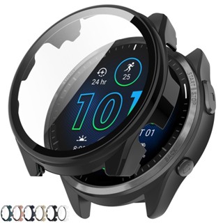 Ốp Điện Thoại Nhựa PC Cứng + Kính Cường Lực Bảo Vệ Màn Hình Cho Garmin Forerunner 965 / Forerunner 265 265s