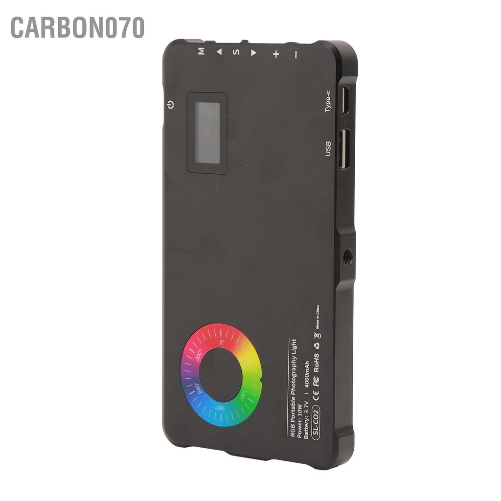 Carbon070 Bảng điều khiển ánh sáng máy ảnh RGB có thể sạc lại đầy đủ màu sắc di động cho Hội nghị truyền hình chụp vlog