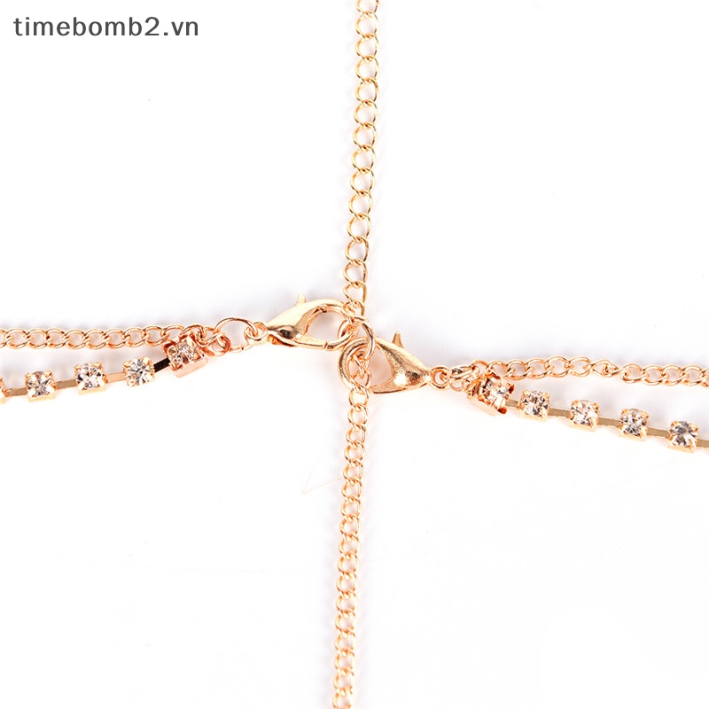 Dây Xích Kim Loại Nhiều Lớp Trang Trí Tóc Phong Cách Boho