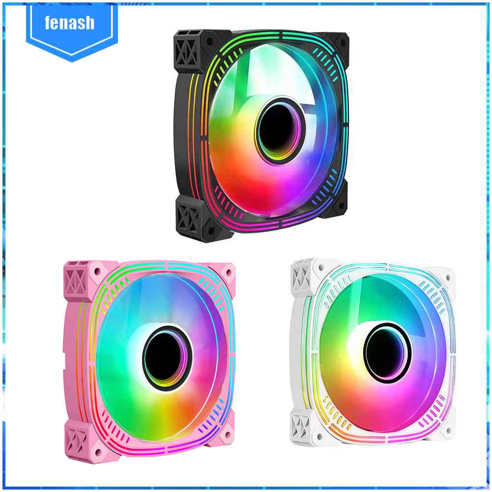 Quạt Tản Nhiệt 12cm 12V 4 Pin PWM 24 Bóng Đèn Led Bằng Thủy Lực