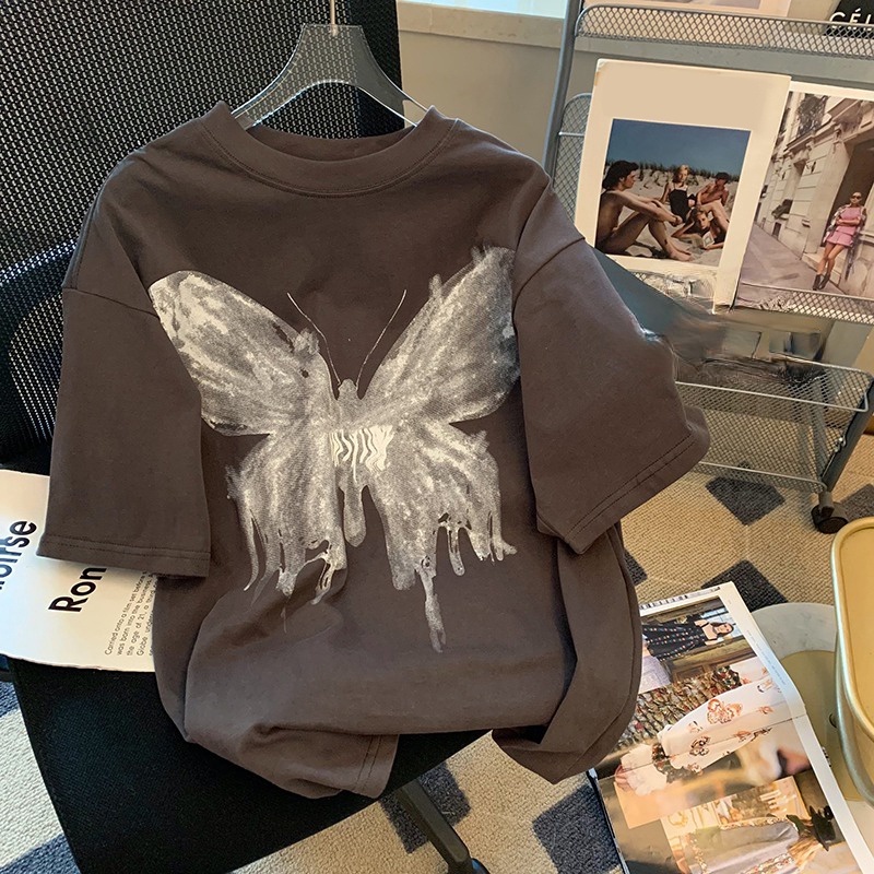 Áo Thun Lửng Ngắn Tay Phong Cách Cổ Điển Thanh Lịch Dành Cho Nữ