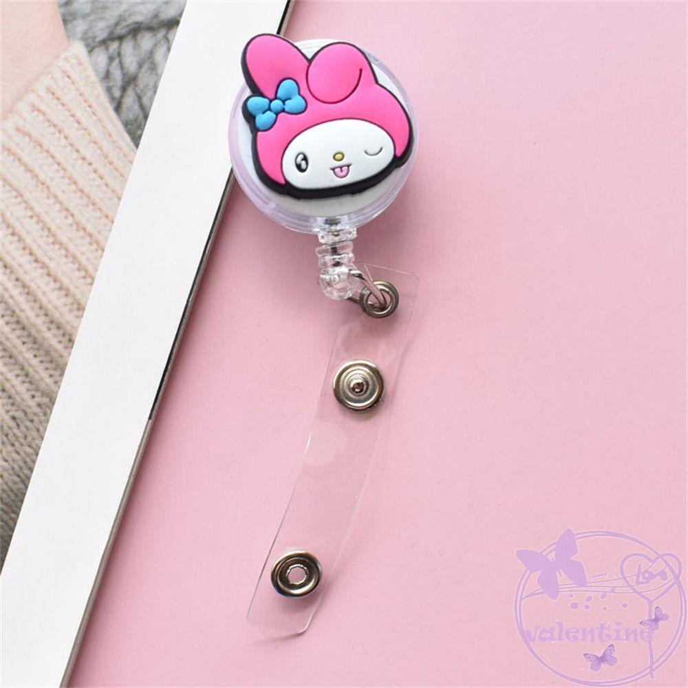 Kẹp Giữ Thẻ ID / Thẻ ID Họa Tiết Hoạt Hình My Melody Pudding Dog Có Thể Thu Gọn