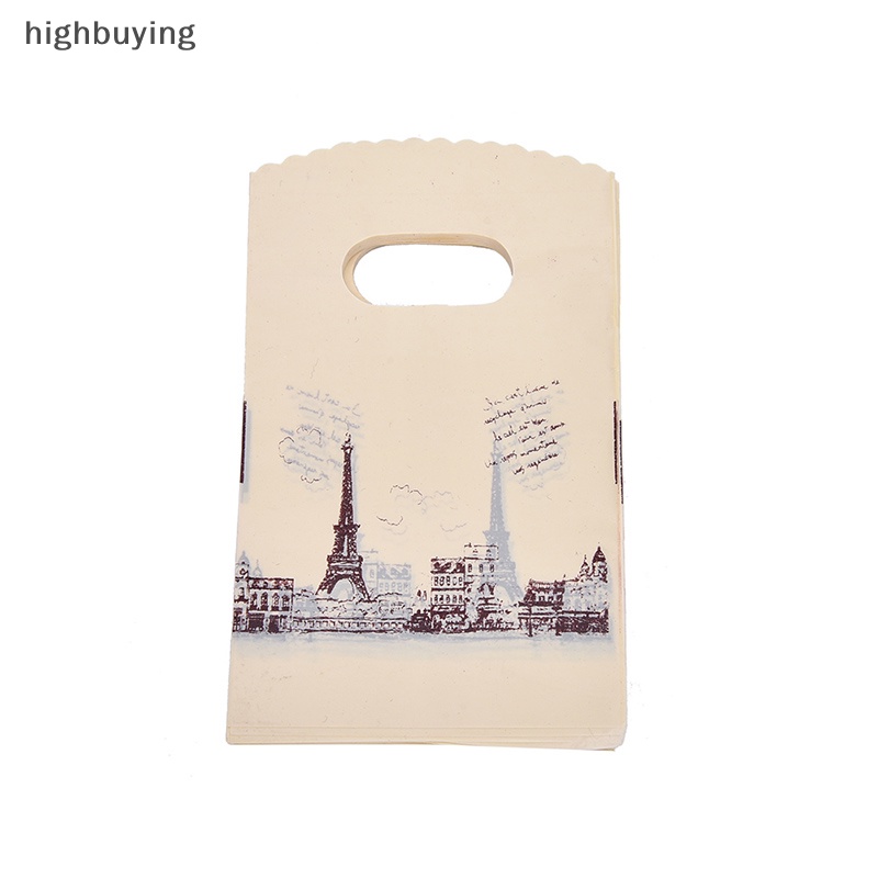 Set 100 Túi Mua Sắm Bằng Nhựa Có Tay Cầm Tiện Lợi