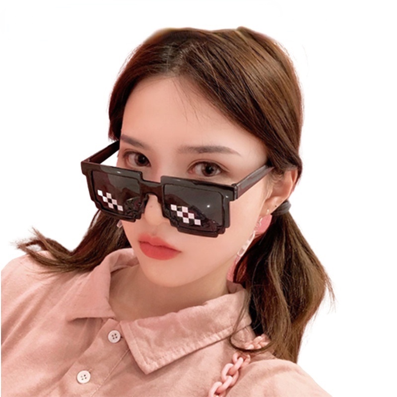 (KIQI-FASHION) COD Bán Sỉ &amp; Pixelated Kính Mosaic Cho Bữa Tiệc Mob Life Dành Cho Nam Và Nữ