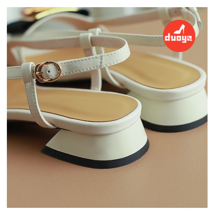 Giày Sandal Gót Cao Dày Dặn Có Dây Thắt Nơ Đính Đá Màu Bạc Chống Mòn Thời Trang Mùa Hè Dành Cho Nữ 2022