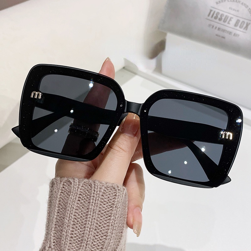 Kính Mát Gọng Vuông Kim Loại Thời Trang Cho Nam Nữ