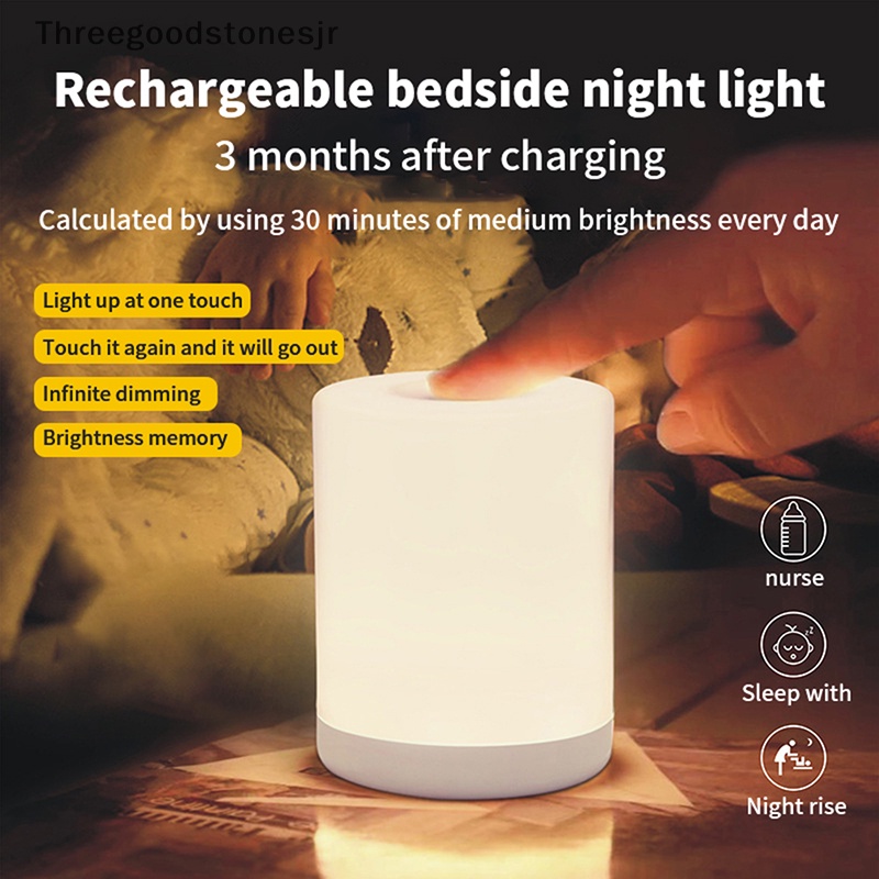 Đèn LED Tròn Mini Để Bàn Dùng Đọc Sách Khi Ngủ Hoặc Đi Cắm Trại