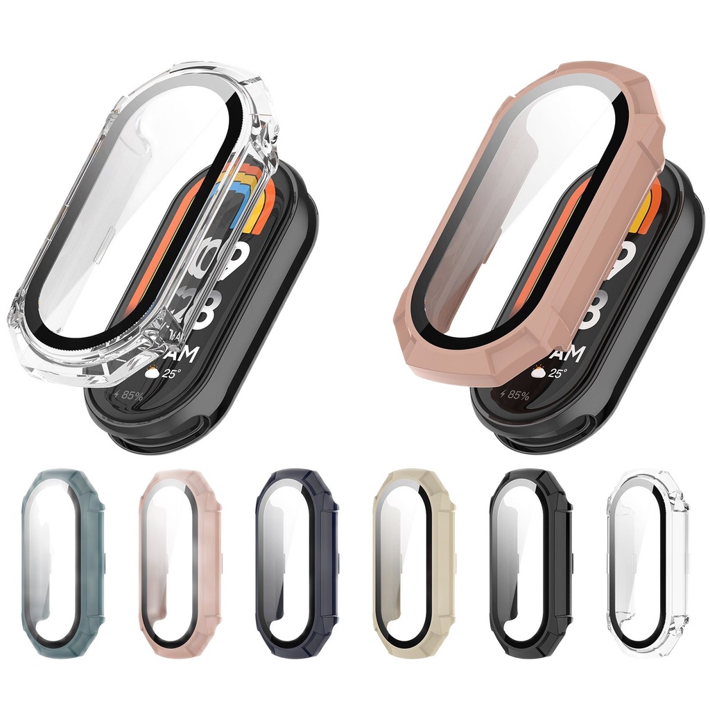 Toàn Bộ Ốp Bảo Vệ Bằng Pc Cứng + Kính Cường Lực Dành Cho Xiaomi mi band 8 Xiaomi mi smart band 8