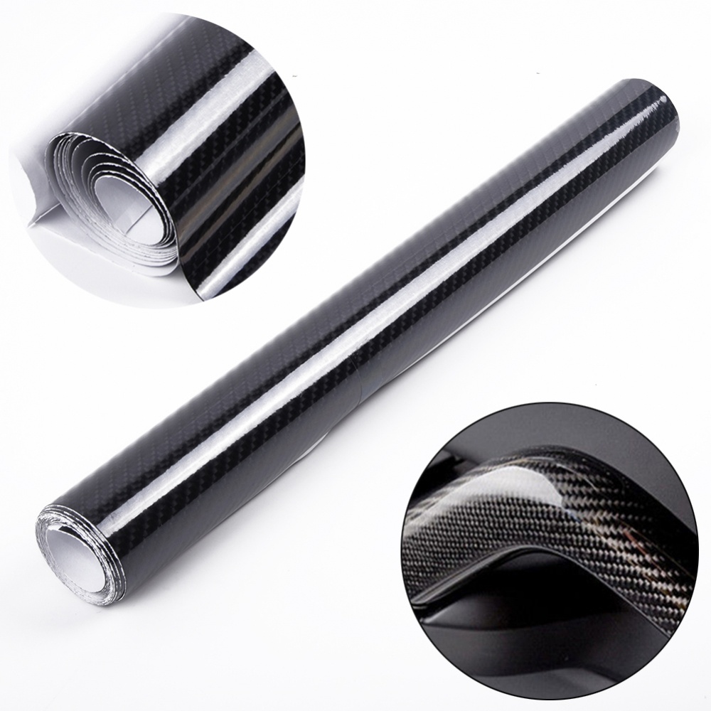 Miếng Dán Vinyl Sợi Carbon Màu Đen Siêu Mỏng Chất Lượng Cao Tháo Rời Và Dễ Sử Dụng