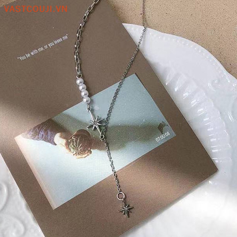 Vòng cổ Đính Ngọc Trai Nhân Tạo Phong Cách Gothic Punk Thời Trang Cho Nữ