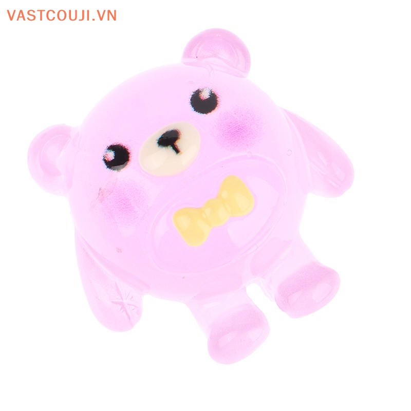 Set 10 Mô Hình Gấu Phát Sáng Bằng Nhựa Resin Trang Trí Tiểu Cảnh VASTJI