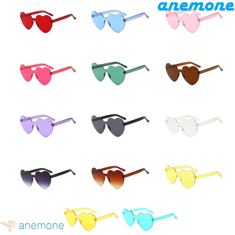 Kính Mát Hình Trái Tim Nhiều Màu Sắc Chống Tia Uv Cho Nữ