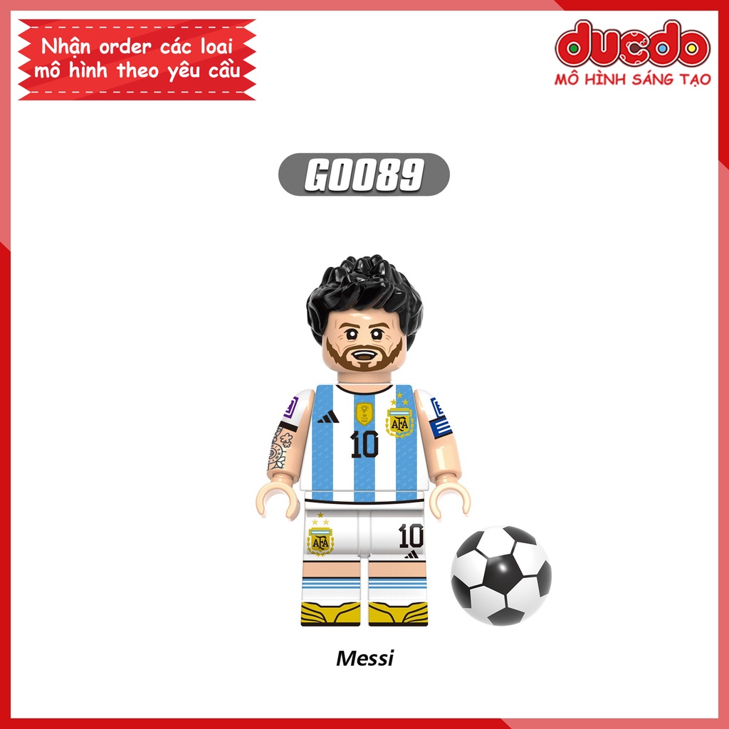 Minifigures W.orld Cup 2022 cầu thủ bóng đá Messi, Ronaldo - Đồ Chơi Lắp Ghép Xếp Hình Mini Mô hình XINH G0112
