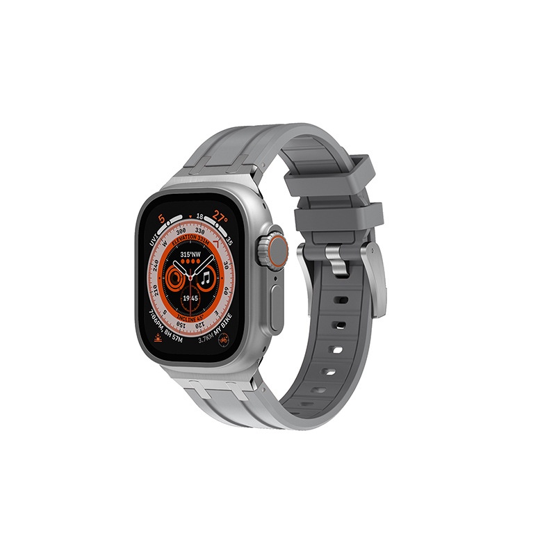 Dây Đeo Bằng Silicon + PC Sang Trọng Cho iWatch 8 7 6 5 4 3 Ultra 42mm 44mm 45mm 49mm
