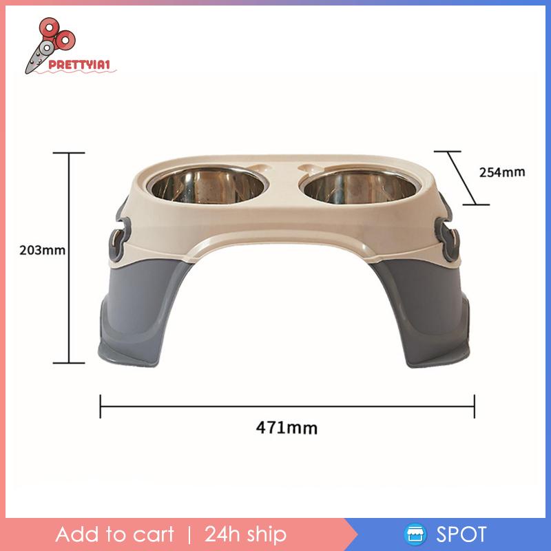 [Prettyia1] Giá Đỡ Bát Đựng Thức Ăn Dành Cho Thú Cưng Chống Trượt