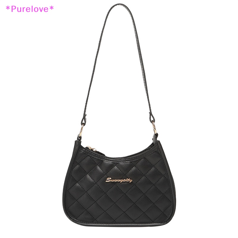 Túi Xách Da PU Màu Trơn Thêu Họa Tiết Hình Thoi Thời Trang Cho Nữ Mới