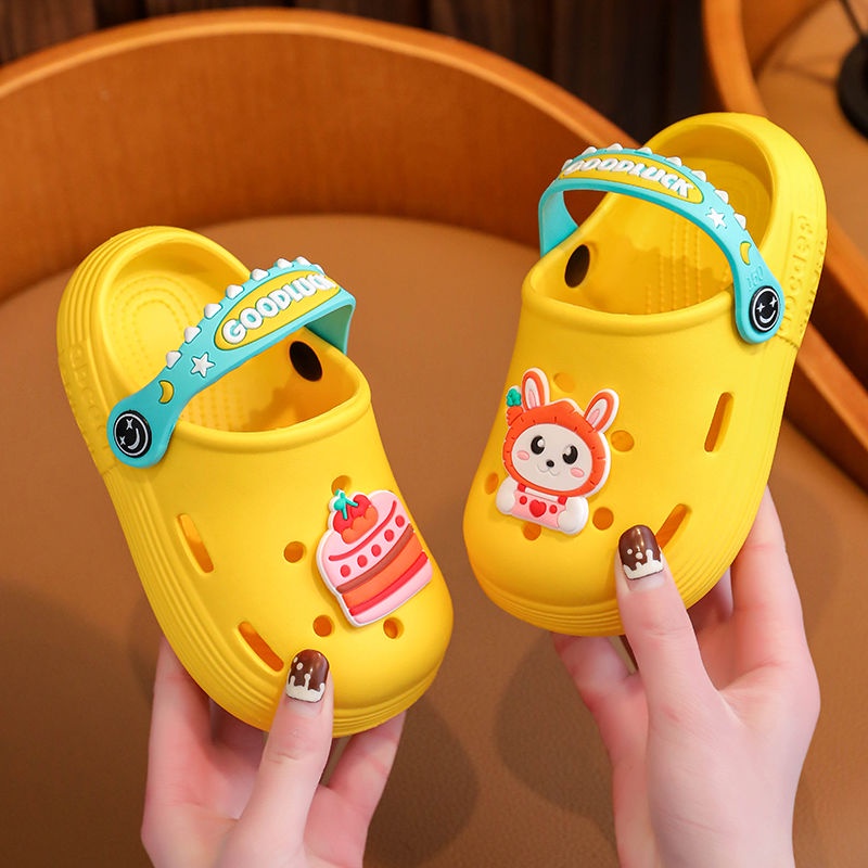 Dép Nhựa EVA Chống Trượt In Hình Gấu Hoạt Hình Dễ Thương Thời Trang Mùa Hè 2023 Cho Bé