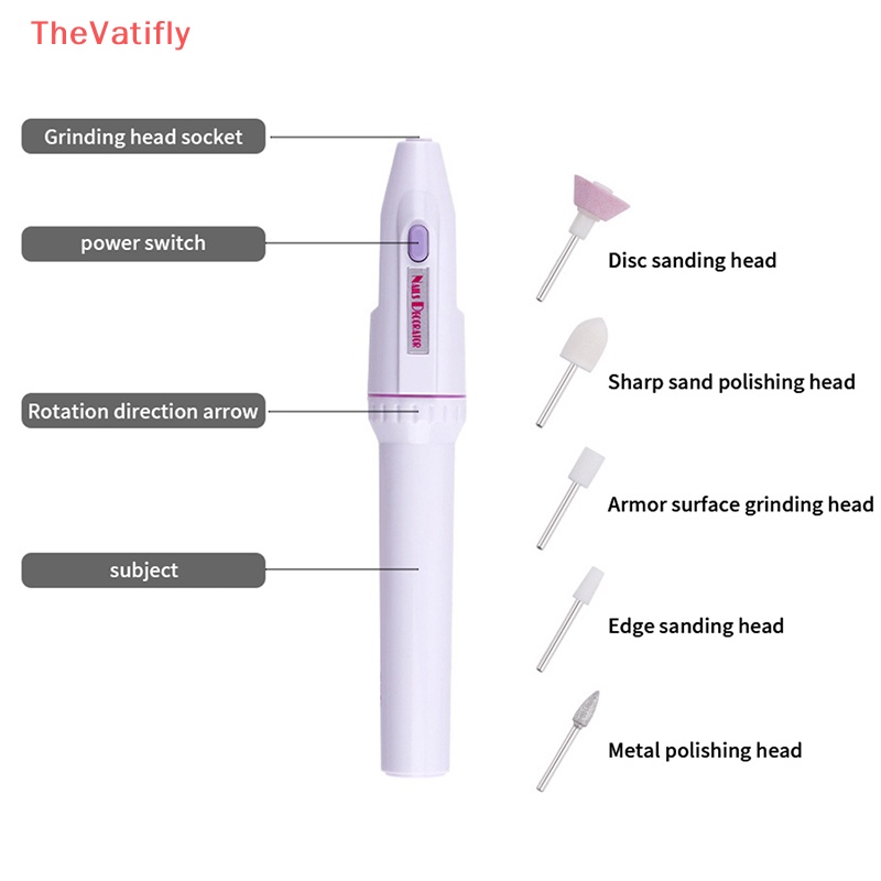 Bút Tẩy Da Chết Đánh Bóng Móng Tay Mini Di Động Tiện Dụng