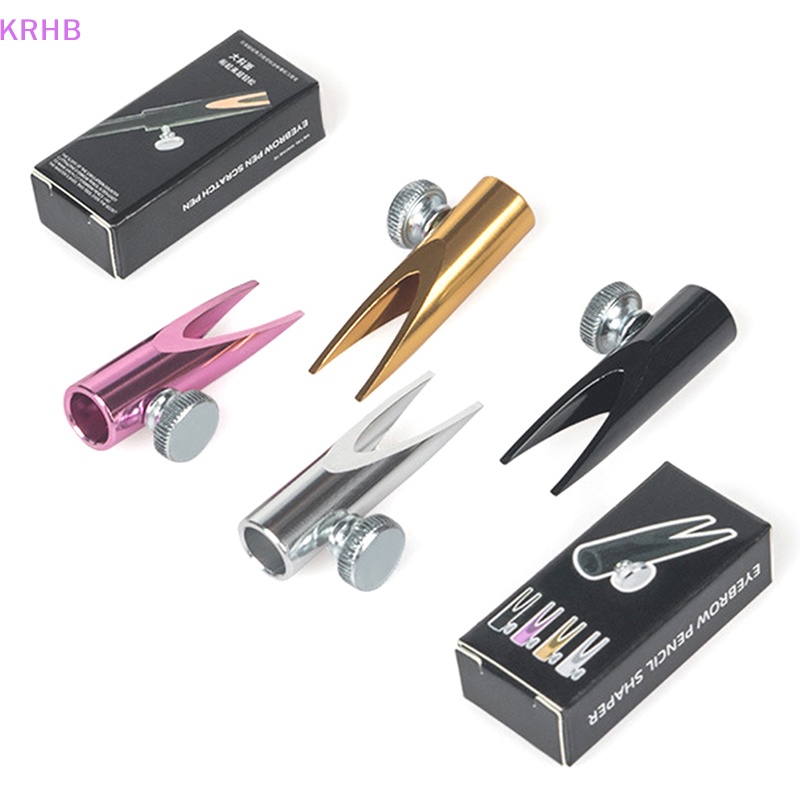 Bút Chì Vẽ Lông Mày Hai Đầu Hình Chữ U Bằng Kim Loại Kèm Đồ Chuốt