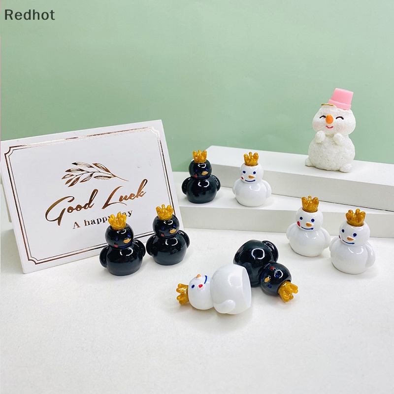 &lt; Redhot &gt; Bộ 5 Tượng Người Tuyết Hoạt Hình Trang Trí Dạ Quang