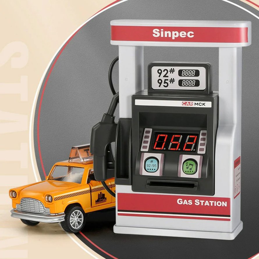 Children's Gas Station Toy Simulation Car Swiping Card Automatic Gas Dispenser