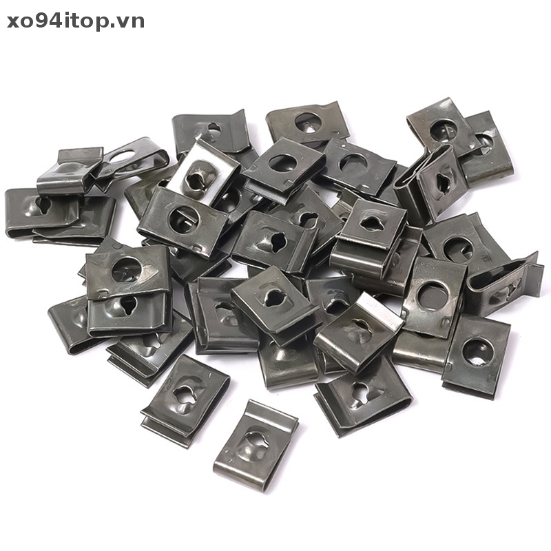 FENDER Set 10 / 20 / 30 / 40 Kẹp Chữ U Bằng Kim Loại Bảo Vệ Xe Hơi