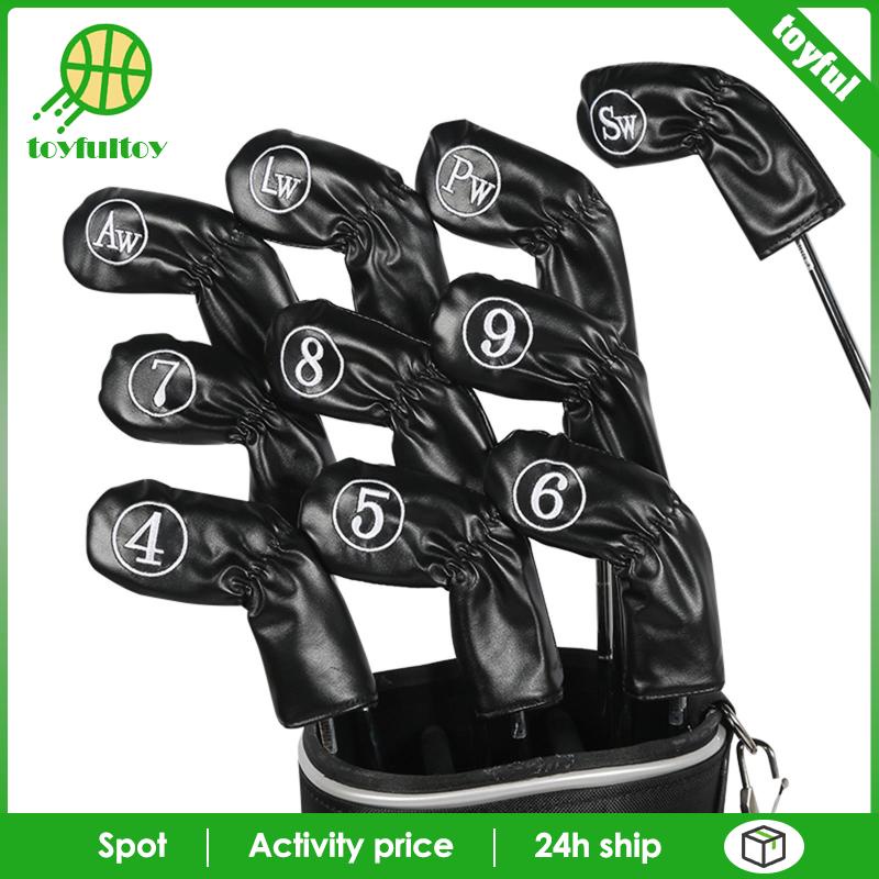 Set 10 Vỏ Bọc Gậy Đánh Golf Thêu Họa Tiết Độc Đáo