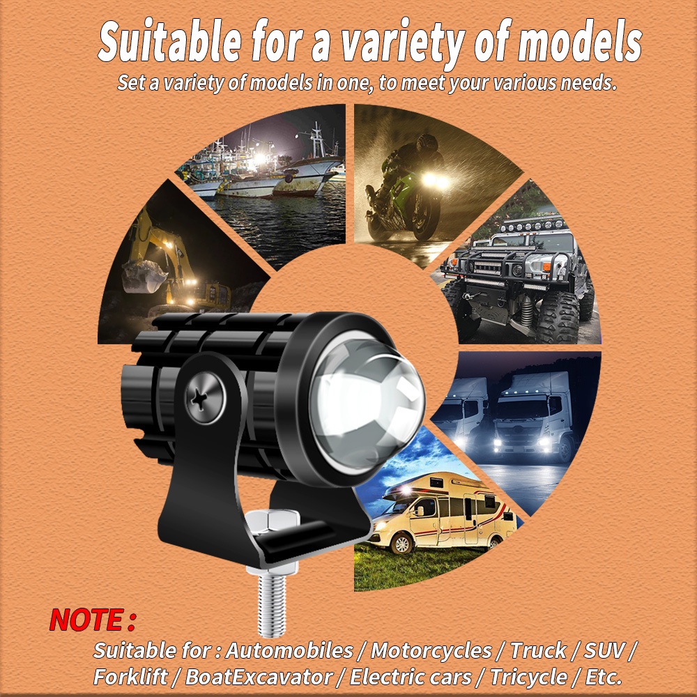 Set 2 Đèn Pha LED H6 BA20D H4 Mini Chống Thấm Nước Dành Cho Xe Mô Tô