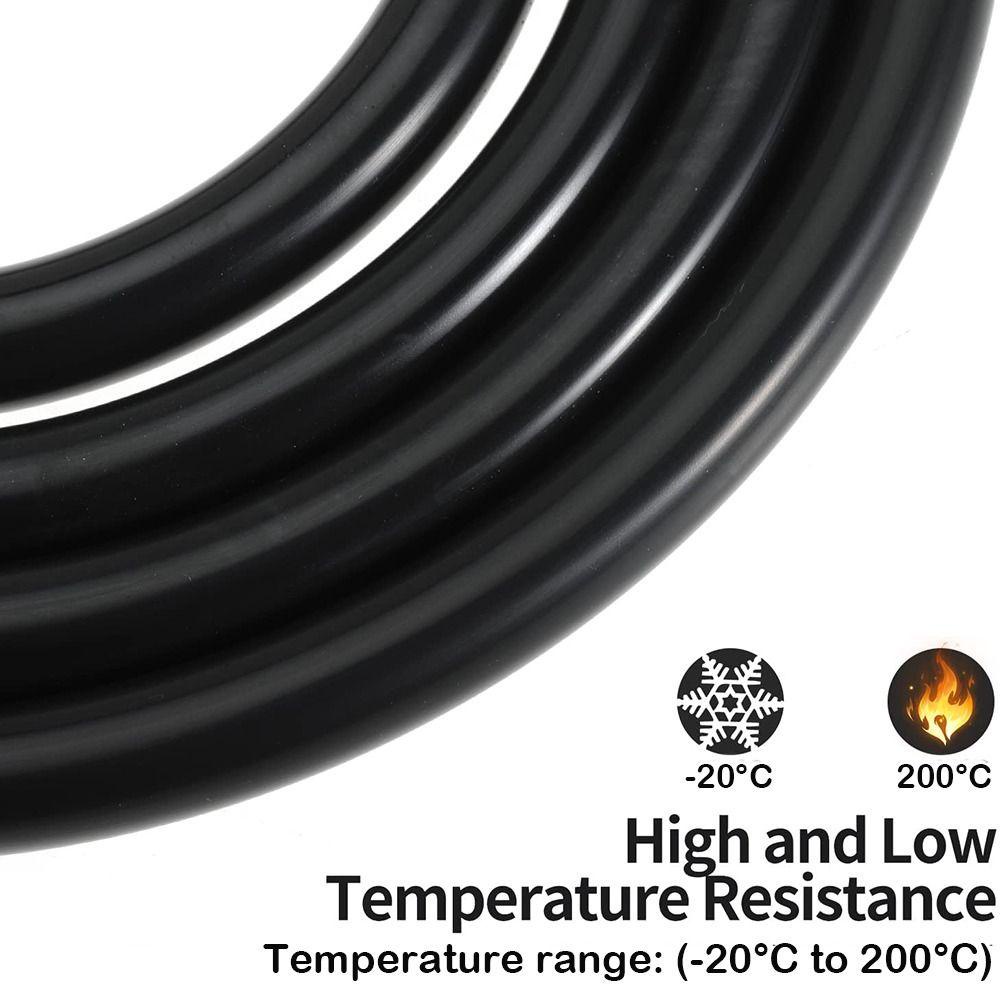 Ống Hút Chân Không Bằng Silicone Cách Nhiệt Màu Đen