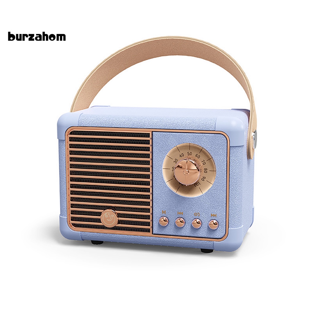 Loa Bluetooth Không Dây Bur HM11Plus Âm Thanh Siêu Trầm Phong Cách Retro