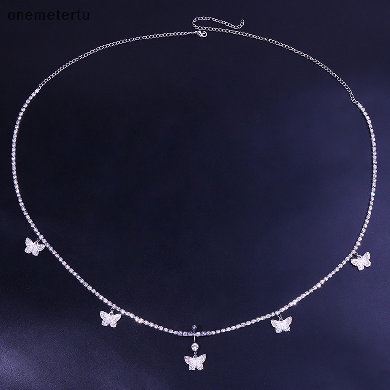 Dây Xích Bằng Bạc Trang Trí Cơ Thể Hình Bướm Đính Đá Quyến Rũ
