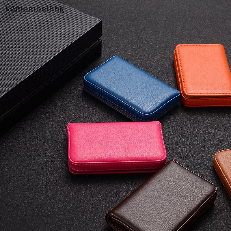 Ví Da PU kamembelling Đựng Thẻ Tín Dụng / Danh Thiếp Có Khóa Cài Nam Châm Tiện Dụng
