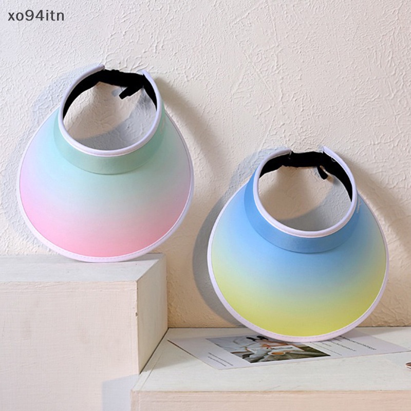 Nón Rộng Vành Che Phủ Mặt Chống Tia UV Màu Sắc Gradient Dành Cho Nữ