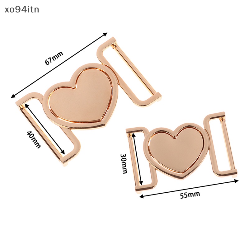 Khóa Thắt Lưng Da / Áo Khoác Hình Trái Tim Bằng Hợp Kim Màu Vàng / Bạc 30 / 40mm