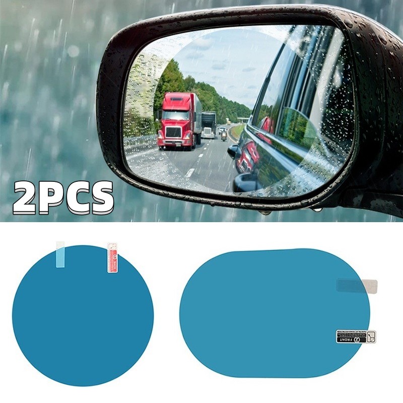 Bộ 2 Miếng Phim Dán Bảo Vệ Kính Chiếu Hậu Xe Hơi Chống Lóa