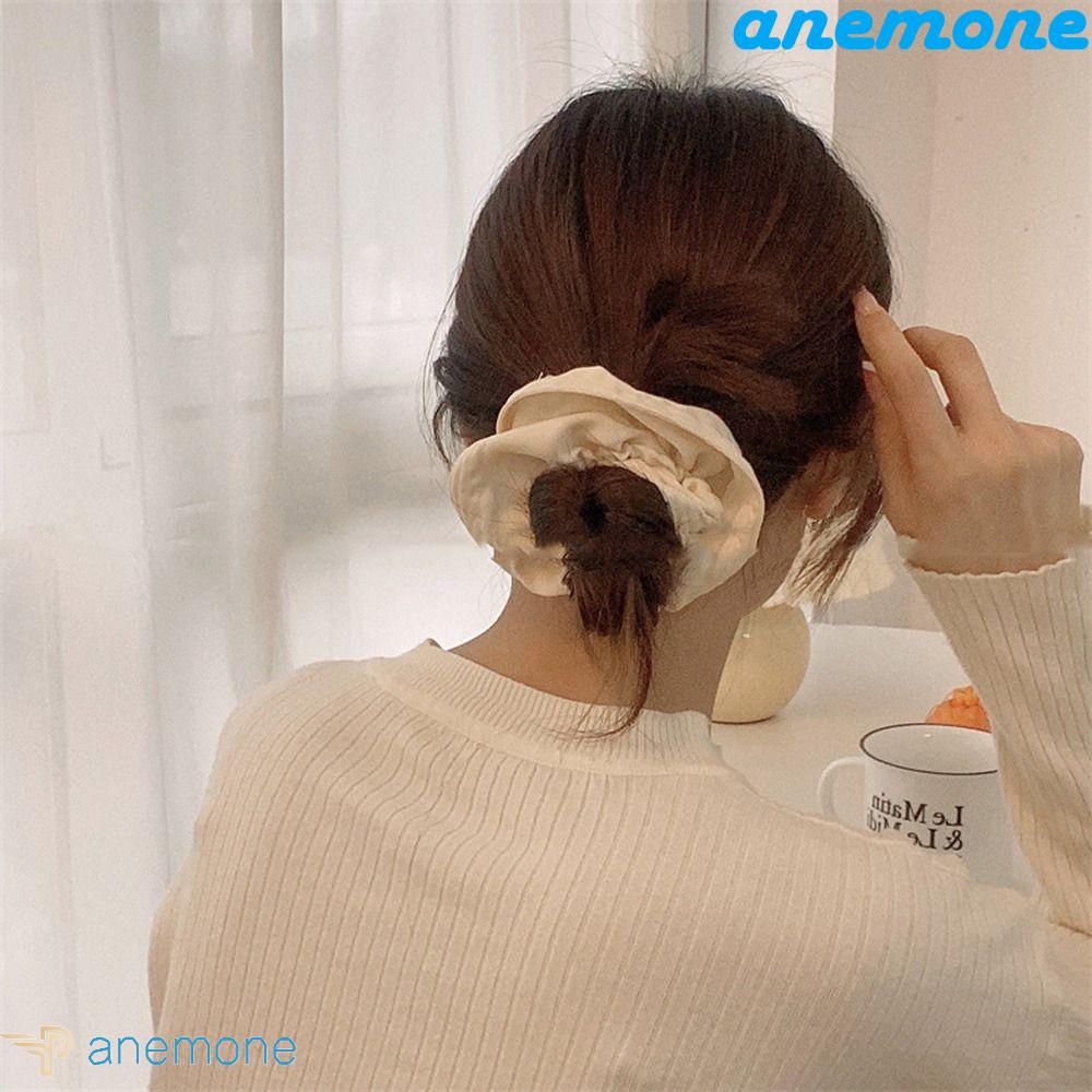 Dây Cột Tóc Scrunchies Màu Trơn Đơn Giản Thời Trang Cho Nữ
