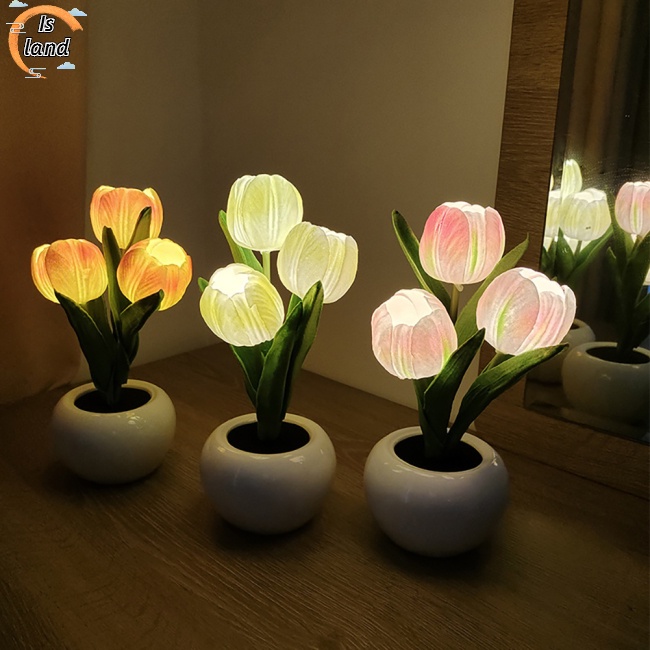 Đèn Led Để Bàn Hình Hoa Tulip Trang Trí Phòng Khách