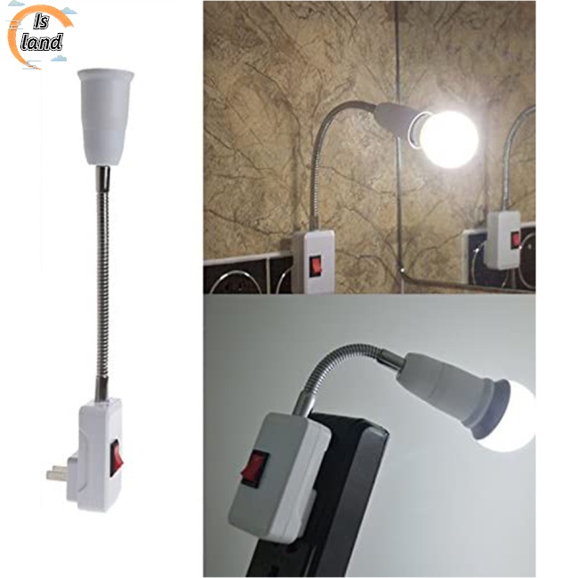 Chuôi Đèn E27 Dạng Cong Linh Hoạt Bằng Thép Không Gỉ