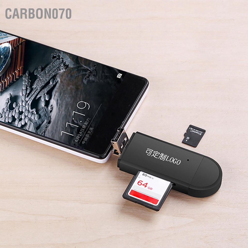 Carbon070 Đầu Đọc Thẻ Loại C USB Micro Chức Năng OTG 480Mbps Nhớ Tương Thích Rộng Rãi Cho Điện Thoại Máy Tính