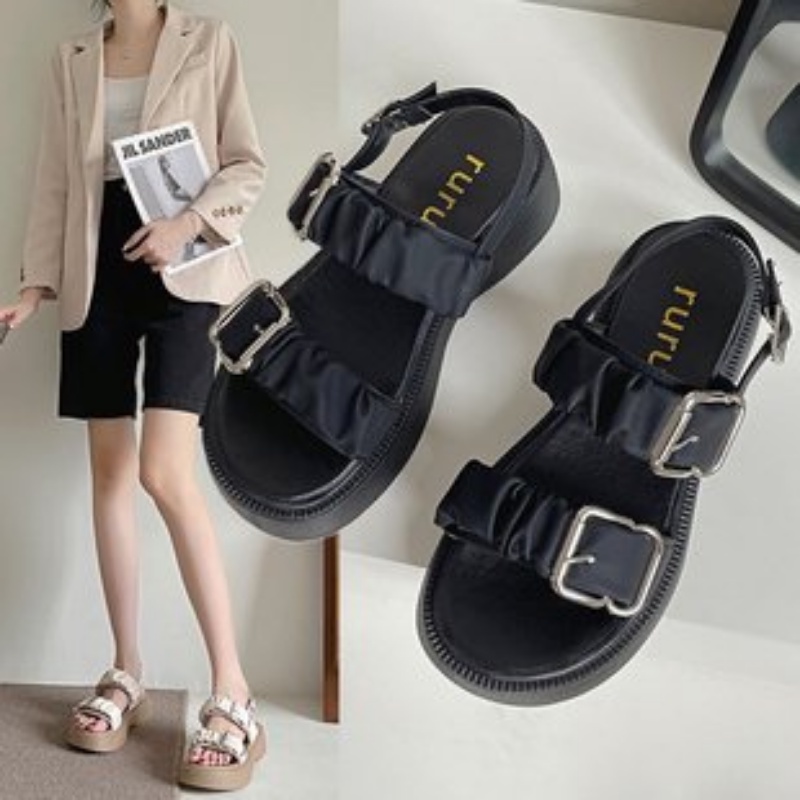 Xăng đan Cao Gót Đế Dày Mũi Vuông Thời Trang Dành Cho Nữ