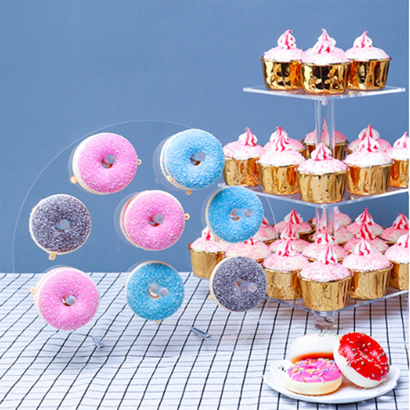 Giá Đỡ Trưng Bày Bánh Donut Bằng Acrylic Độc Đáo Trang Trí Tiệc Sinh Nhật / Tiệc Em Bé