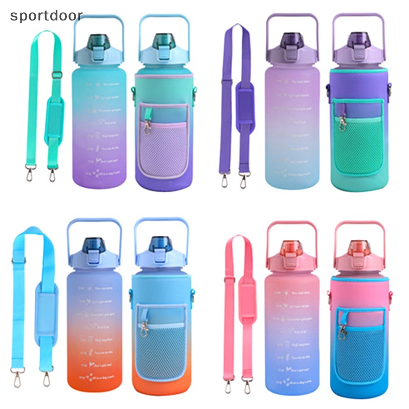 1 Vỏ Bọc Bình Nước Màu Gradient Sức Chứa Lớn Tiện Dụng